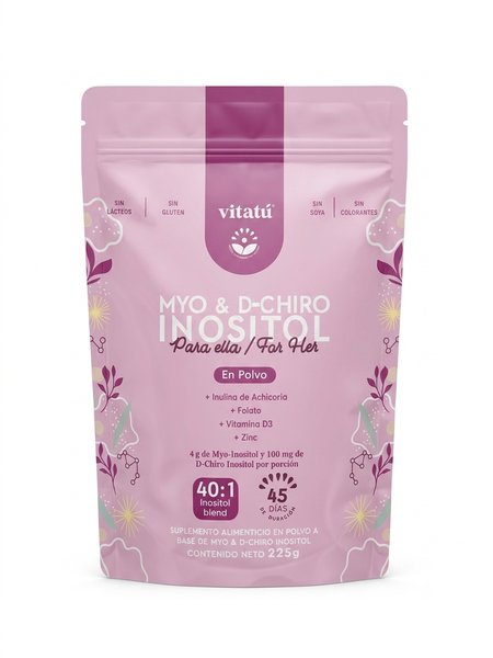Myo & D-Chiro Inositol (+Inuline, folate, D3,  Zinc) en poudre