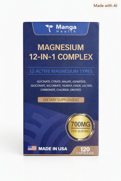 Magnesium 12-in-1 Complex 700 mg (120 Capsules) – Manga Health