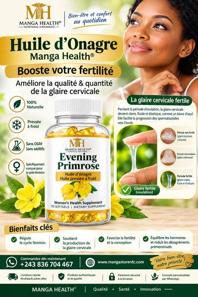 Huile d'onagre 1300mg/120 Softgels