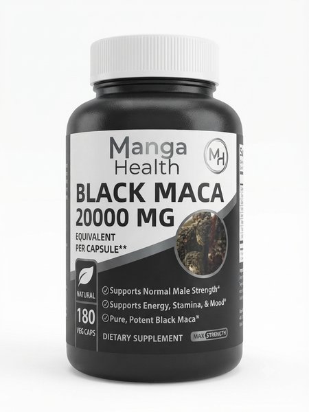 Black Maca 20000 mg - Manga Health® - 180 Veg Caps