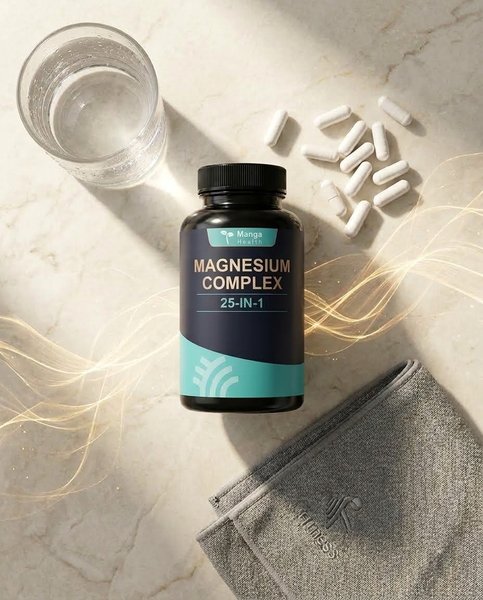 Magnesium Complex 25-In-1 | 13 Types de Magnésium • Complexe B Methylé • D3 + K2 • 120 Gélules