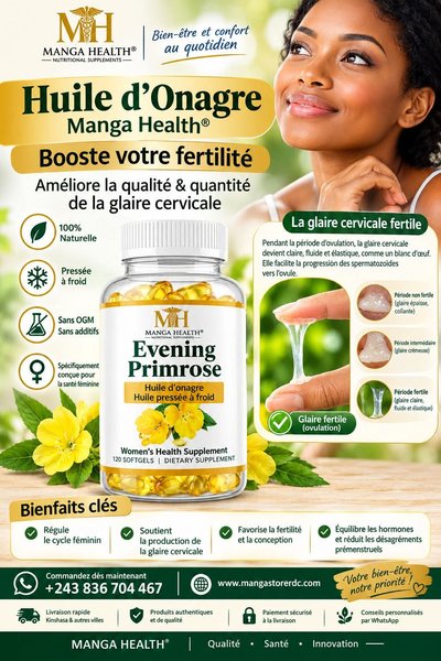 Huile d'onagre 1300mg/120 Softgels